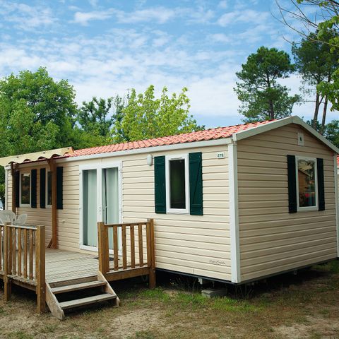Mobilheim 6 personen - Classic | 3 Schlafz. | 6 Pers. | Erhöhte Terrasse | Klima.