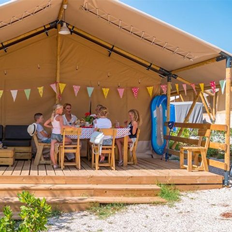 Safarizelt 6 personen - Zelt Safari | 3 Schlafz. | 6 Pers. | 1 Bad | Klimaanlage