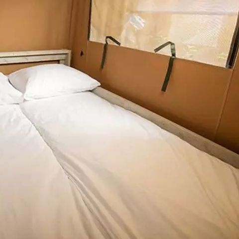 Safarizelt 5 personen - Super Lodge | 2 Schlafz. | 4/5 Pers. | Einfache Terrasse