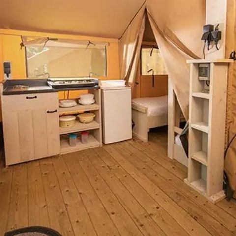 Safarizelt 5 Personen - Super Lodge | 2 Schlafz. | 4/5 Pers. | Einfache Terrasse