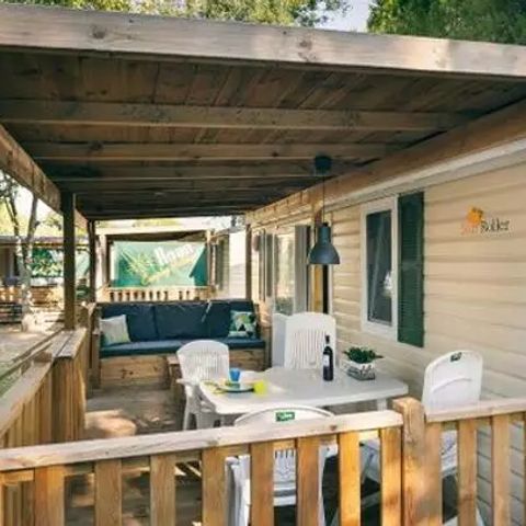 Mobilheim 6 Personen - Comfort | 2 Zi. | 4/6 Pers. | Terrasse Lounge | Klimaanlage
