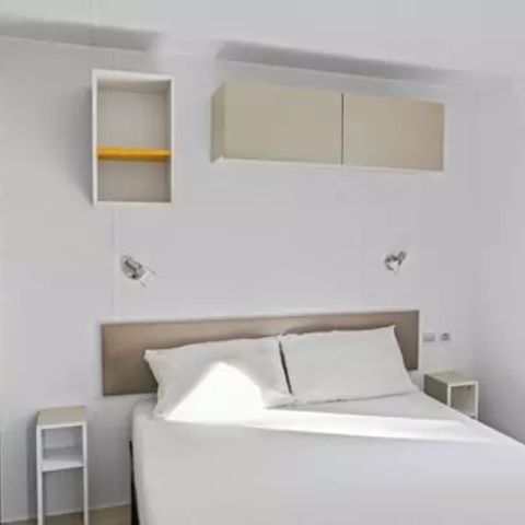 Mobilheim 5 Personen - Comfort | 3 Schlafz. | 5 Pers. | Erhöhte Terrasse | Klimaanlage