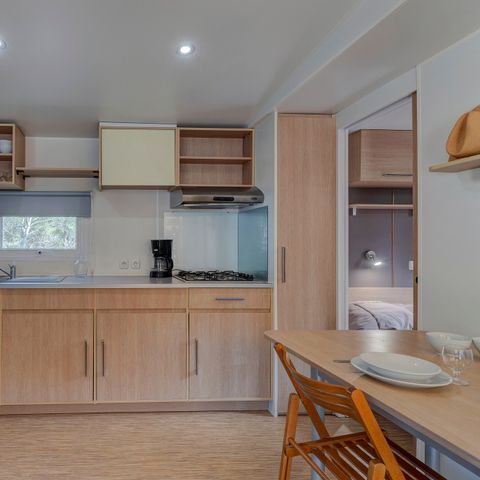 Mobilheim 6 Personen -  Comfort XL | 3 Schlafz. | 6 Pers. | Erhöhte Terrasse | Klimaanlage