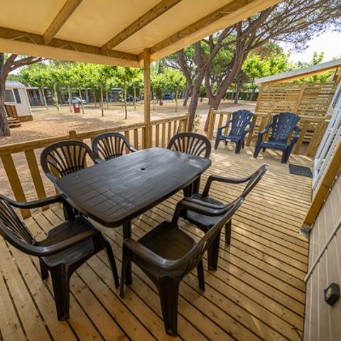 Mobilheim 6 Personen - Mobilheim | Comfort | 3 Zi. | 6 Pers. | Erhöhte Terrasse | Clim.