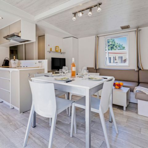 Mobilheim 6 Personen - LUXUS Master Zen + Klima+ TV+ 2 Bäder