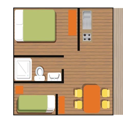 SafariZelt 4 Personen - LODGE WOODY