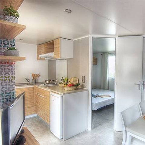Mobilheim 2 personen - Mobilheim | Premium | 1 Schlafz. | 2 Pers. | Erhöhte Terrasse | Klimaanlage | TV