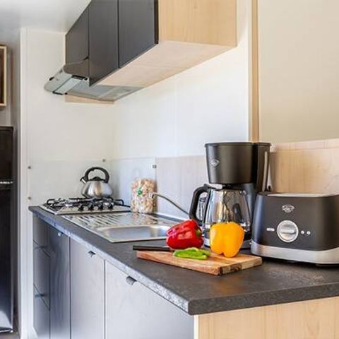 Mobilheim 6 personen - Mobilheim | Premium Exclusive | 3 Zi. | 6 Pers. | Erhöhte Terrasse | Tropische Dusche | Klima | TV