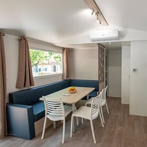 Mobilheim 6 Personen - Mobilheim | Premium | 3 Schlafz. | 6 Pers. | Terrasse Lounge | Klimaanlage | TV