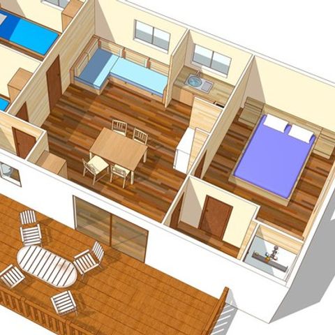 Mobilheim 6 Personen - VILLA 3 Schlafzimmer
