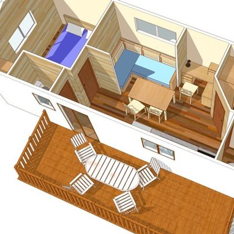 Mobilheim 6 Personen - VILLA 2 Schlafzimmer