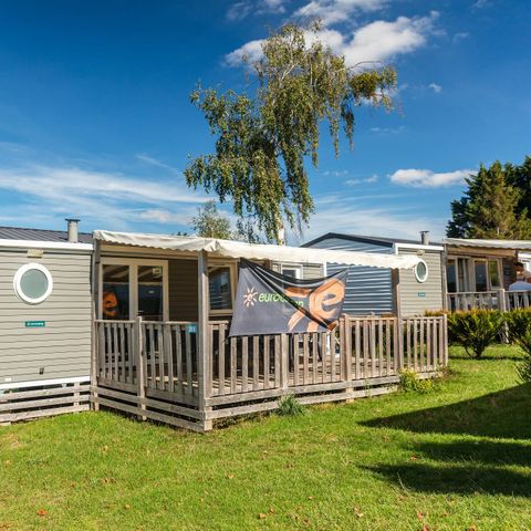 Mobilheim 6 Personen - Comfort | 3 Schlafz. | 6 Pers. | Erhöhte Terrasse | TV