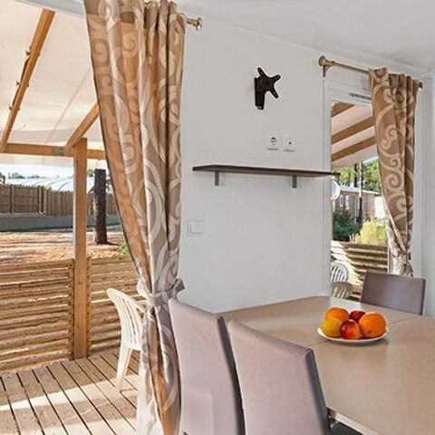 Mobilheim 4 Personen - Mobilheim | Comfort XL | 2 Zi. | 4 Pers. | Erhöhte Terrasse | TV