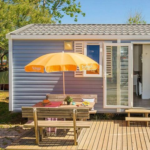 Mobilheim 4 Personen - Classic | 2 Schlafz. | 4 Pers. | Einfache Terrasse