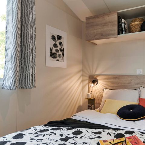 Mobilheim 6 Personen - Comfort | 3 Schlafz. | 6 Pers. | Erhöhte Terrasse | Klimaanlage | TV
