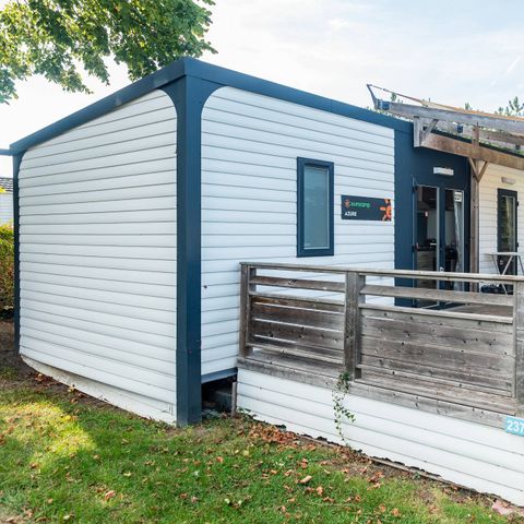 Mobilheim 4 Personen - Comfort | 2 Schlafz. | 4 Pers. | Erhöhte Terrasse | Klimaanlage