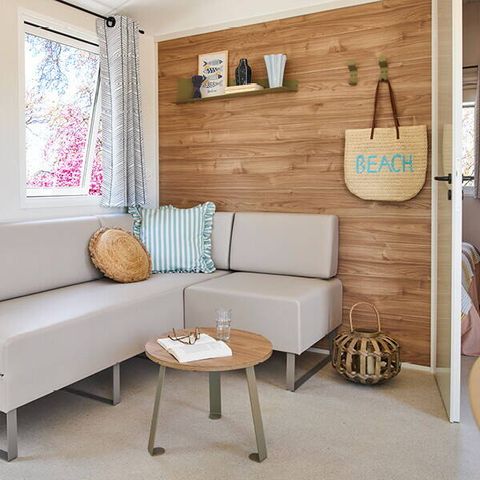 Mobilheim 6 Personen - Comfort | 2 Zi. | 4/6 Pers. | Erhöhte Terrasse | Klimaanlage