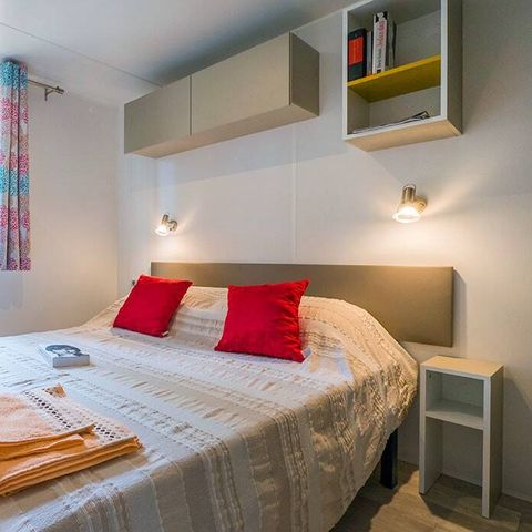Mobilheim 6 personen - Premium | 3 Schlafz. | 6 Pers. | Erhöhte Terrasse | Klimaanlage