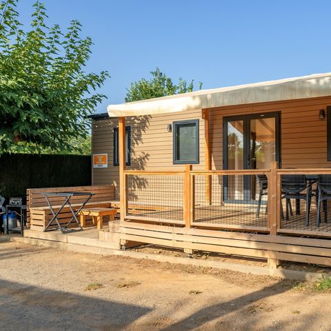 Mobilheim 6 personen - Mobilheim | Premium | 3 Zi. | 6 Pers. | Terrasse Lounge | 2 Bäder | Klima.