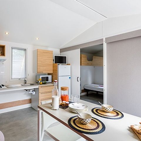 Mobilheim 6 Personen - Mobilheim | Premium | 3 Zi. | 6 Pers. | Einfache Terrasse | Klima.