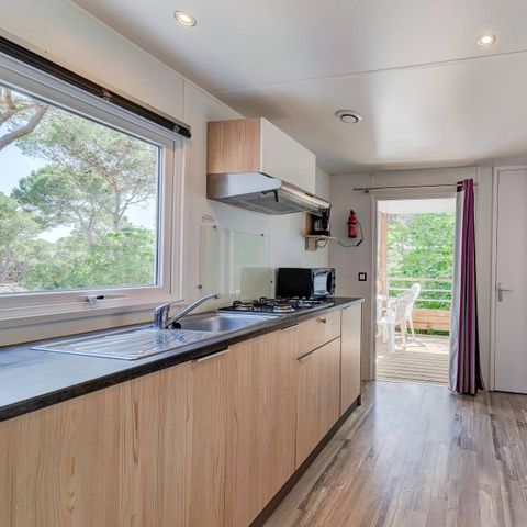 Mobilheim 4 Personen - Premium | 2 Zi. | 4 Pers. | Einzelne Terrasse | 1 Bad | Klimaanlage