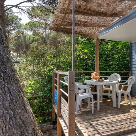 Mobilheim 4 Personen - Premium | 2 Zi. | 4 Pers. | Einzelne Terrasse | 1 Bad | Klimaanlage