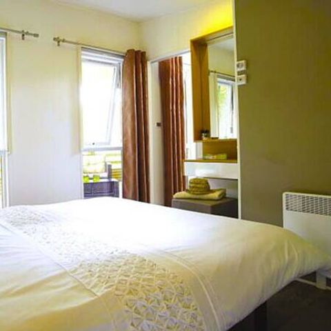Mobilheim 6 personen - Ultimate | 3 Schlafz. | 6 Pers. | Erhöhte Terrasse | 1 Bad | Klimaanlage