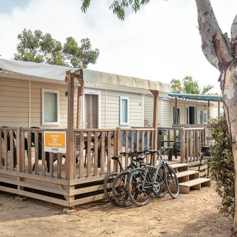 Mobilheim 4 Personen - Comfort | 2 Schlafz. | 4 Pers. | Einfache Terrasse | Klimaanlage