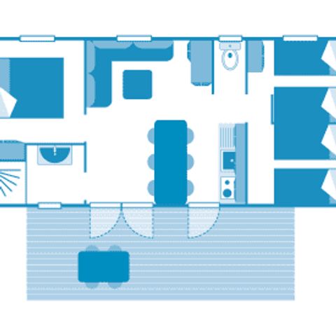 Mobilheim 7 Personen - Cottage 6/7p 3ch ***
