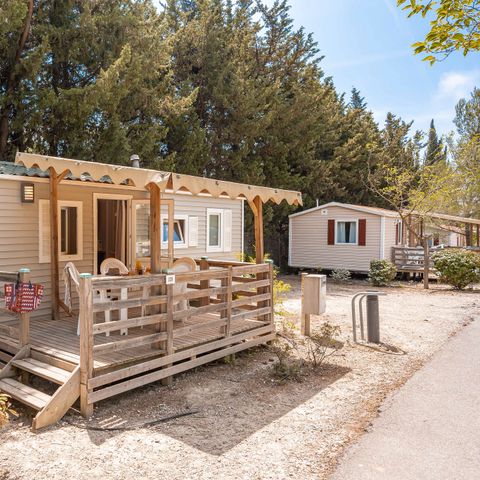 Mobilheim 6 personen - Comfort XL | 3 Zi. | 6 Pers. | Erhöhte Terrasse | Klima.