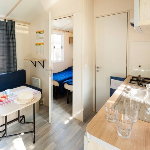 Mobilheim 6 personen - Classic | 2 Zi. | 4/6 Pers. | Einfache Terrasse | Klima.