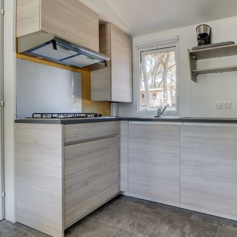 Mobilheim 6 personen - Comfort | 2 Zi. | 4/6 Pers. | Einfache Terrasse | Klim.
