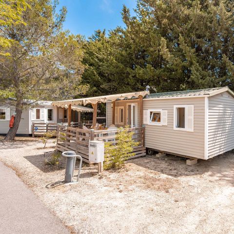 Mobilheim 4 Personen - Classic | 2 Zi. | 4 Pers. | Erhöhte Terrasse | Klim.