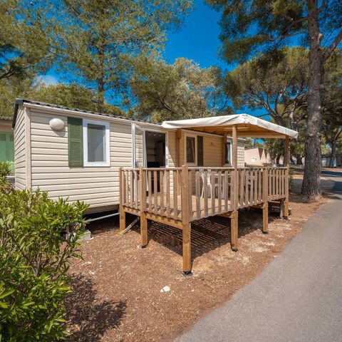 Mobilheim 4 Personen - Classic | 2 Zi. | 4 Pers. | Erhöhte Terrasse | Klim.