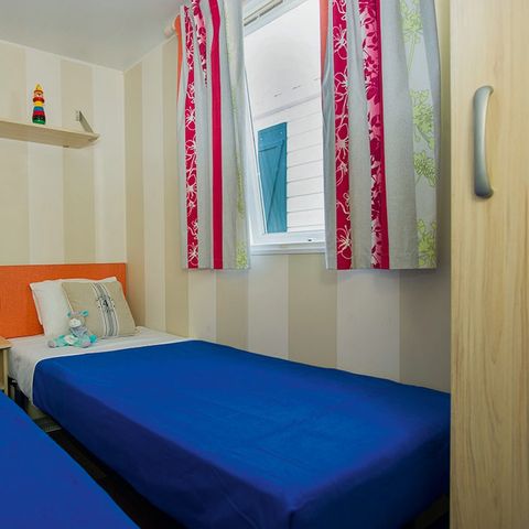 Mobilheim 6 Personen - Classic | 3 Schlafz. | 6 Pers. | Erhöhte Terrasse | Klima.