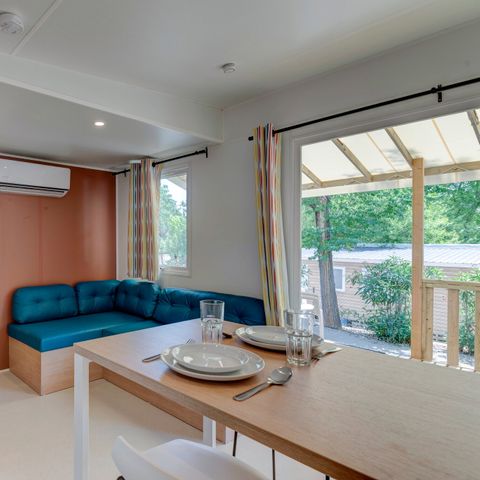 Mobilheim 6 personen - Mobilheim | Premium Azure | 2 Zi. | 4/6 Pers. | Hochterrasse | Klim.
