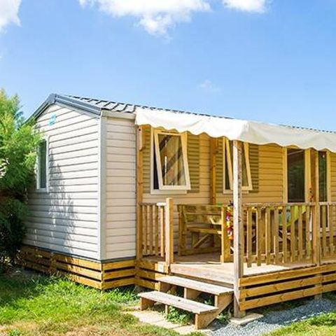 Mobilheim 6 personen - Comfort | 3 Schlafz. | 6 Pers. | Erhöhte Terrasse | Klimaanlage