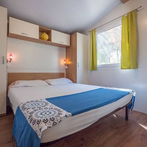 Mobilheim 6 Personen - Comfort | 3 Schlafz. | 6 Pers. | Erhöhte Terrasse | Klimaanlage | TV