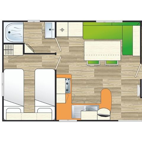 Mobilheim 6 Personen - Evasion 2 Schlafzimmer - TV