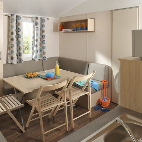 Mobilheim 6 Personen - Freizeit 3 Schlafzimmer - TV