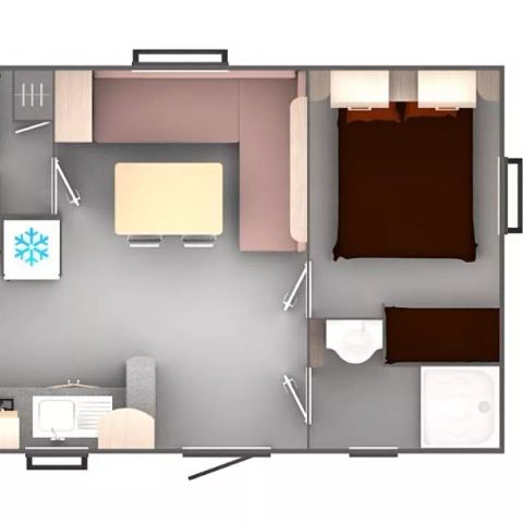 Mobilheim 6 Personen - 3 Zimmer 4/6 Personen + TV