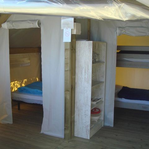 Safarizelt 4 Personen - LODGE SAHARI mit eigenem Sanitärbereich