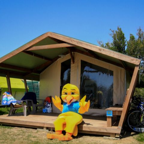 Safarizelt 5 Personen - LODGE SAHARI mit eigenem Sanitärbereich