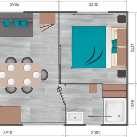Mobilheim 6 Personen - Cottage - Le Six Privilège