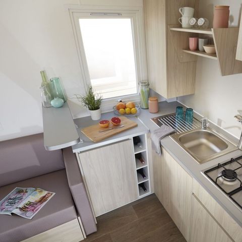 Mobilheim 6 personen - 3 Schlafzimmer - TV + Klima