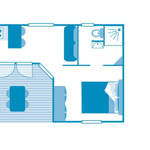 Mobilheim 2 Personen - COTTAGE 2p 1ch **