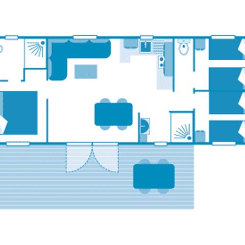 Mobilheim 6 Personen - Cottage 6p 3ch 2SdB ****