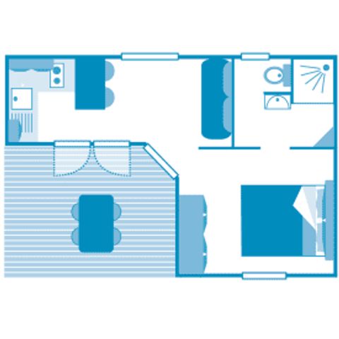 Mobilheim 2 Personen - Cottage 2p 1ch **