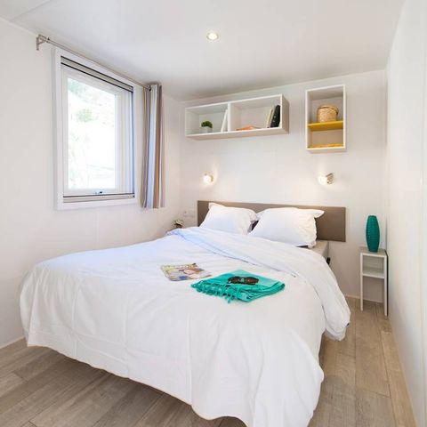 Mobilheim 6 Personen - Comfort | 2 Zi. | 4/6 Pers. | Erhöhte Terrasse | Klimaanlage | TV