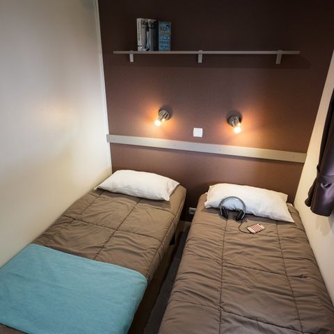Mobilheim 6 Personen - Comfort | 3 Zi. | 6 Pers. | Erhöhte Terrasse | Klimaanlage | TV